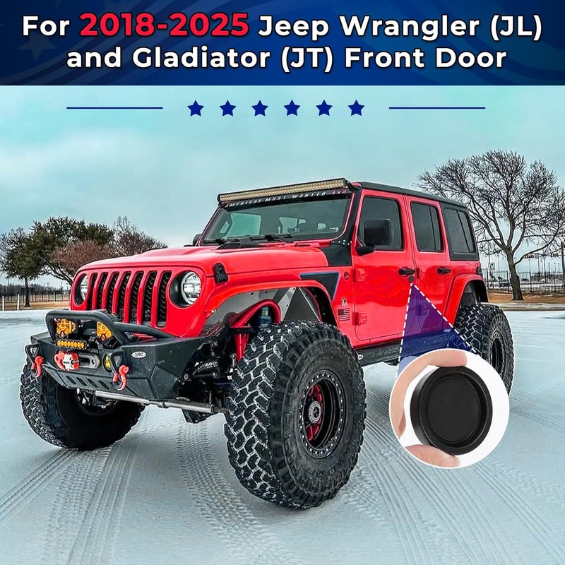 CALBEAU Keyhole Covers Compatible with 2018-2026 Jeep Wrangler JL and Gladiator JT Front Door, Strong Magnet Keyhole Decor Accessories for Door Lock Protection - Image 4